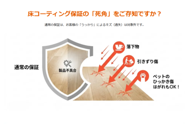 エコプロコート、過失による床の傷も5年間補修する新保証「エコプロ・ケア」を展開